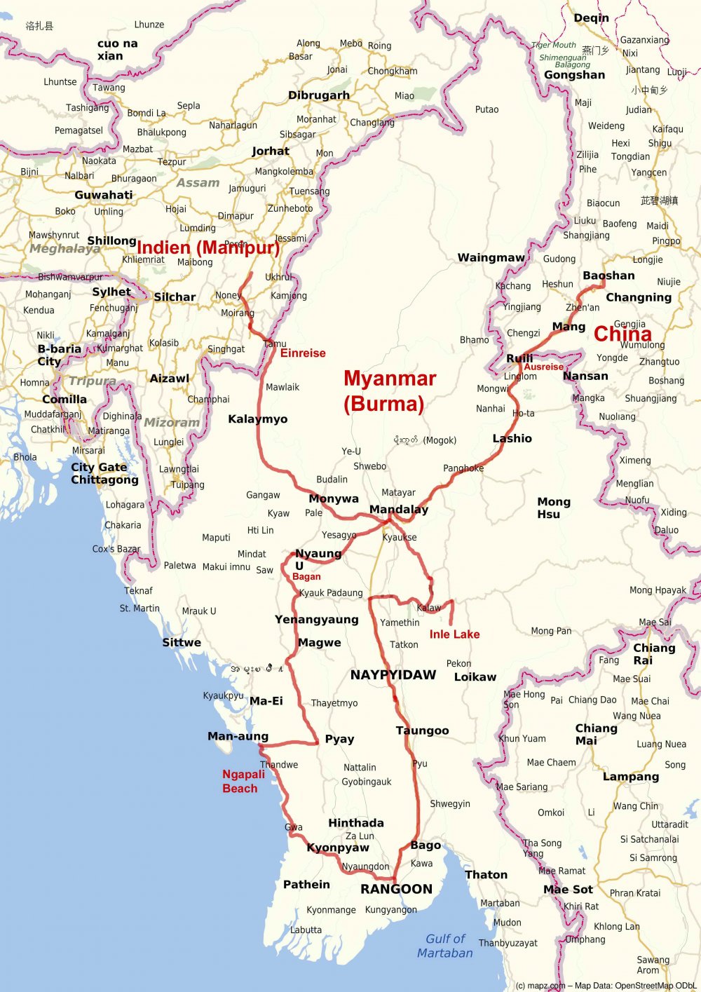 Route Myanmar 	 Route Myanmar
